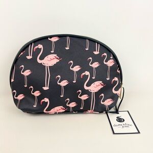 NWT Flamingo Theme Cosmetic Travel Bag New With Tags